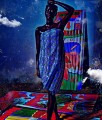 schwarzen Frau Texturkunst afrikanisch